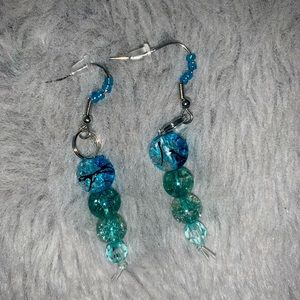 Handmade Beach Glass Looking Earrings